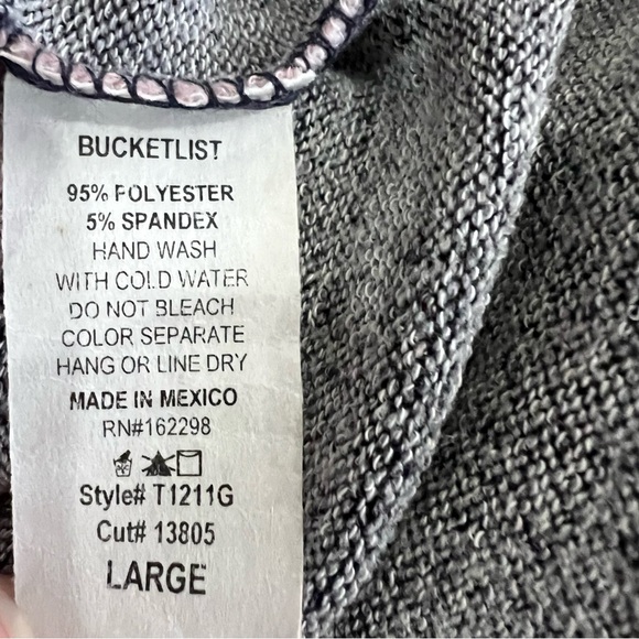 BUCKET LIST Oversized Rugby Stripe Pullover Size Large - Picture 5 of 5